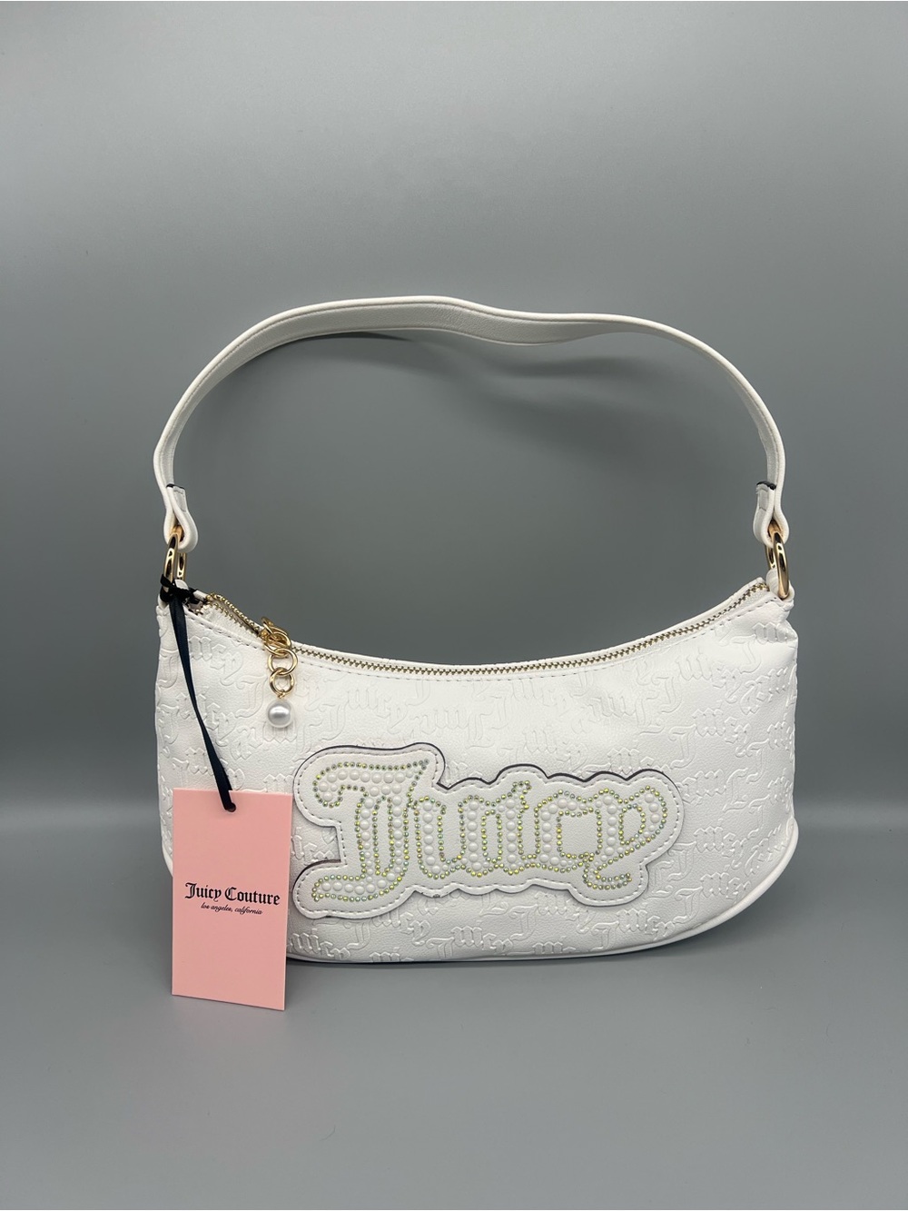Juicy couture string of pearls shoulder bag purse